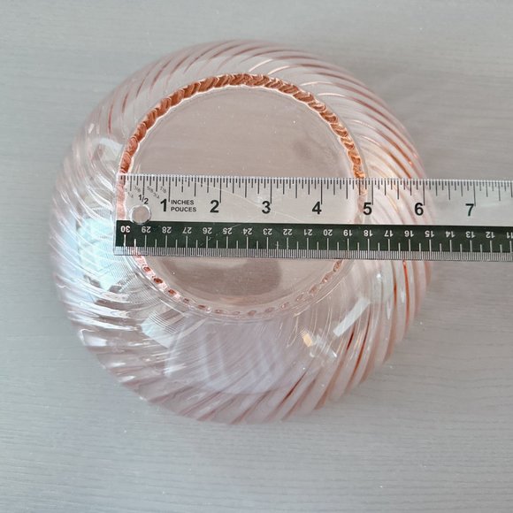 Pink glass bowl Made in France fruit bowl decor - Picture 7 of 8